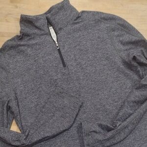 Lululemon Quarter Zip Heather Grey Pullover Shirt Size Medium